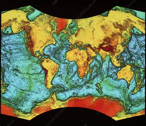 Global Topography Stock Image E0500317 Science Photo Library