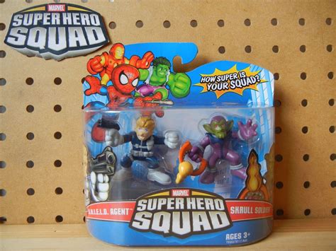 Marvel Super Hero Squad Rare Sealed Wave 10 Shield Agent And Skrull