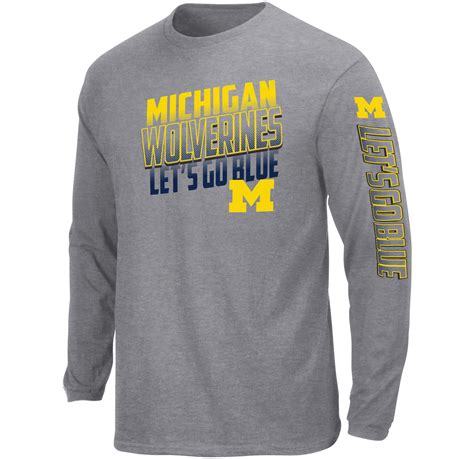 Ncaa Mens Long Sleeve T Shirt Michigan Wolverines Shop Your Way