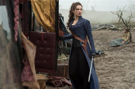 Brunette Pride And Prejudice And Zombies Women Lily James Sword Movies Actress HD
