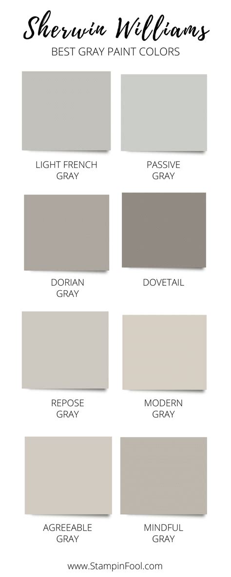 The Best Sherwin Williams Gray Paint Colors In