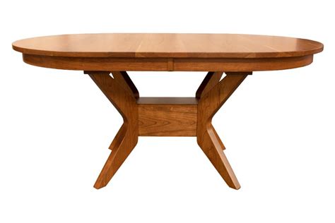 Brown Maple Shaker Dining Table With Two Leaves Redekers Furniture