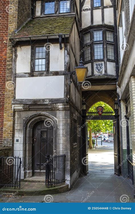 St Bartholomews Gatehouse In London Uk Editorial Stock Photo Image