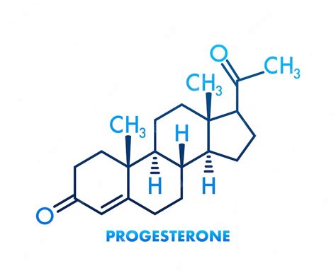 Premium Vector Progesterone Female Sex Hormone Molecule Vector