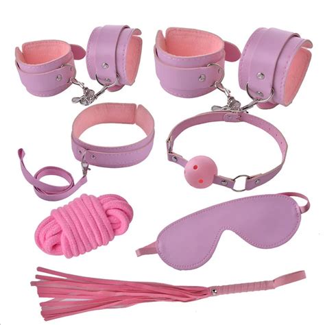 Iuoui Bdsm Bondage Pu Leather Fetish Kit Restraints Slave Sex Toy