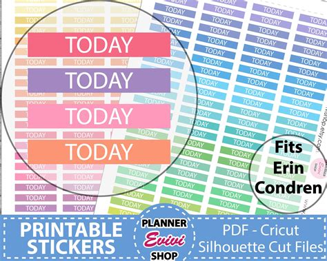 Printable Planner Headers Today Stickers Printable Today Etsy