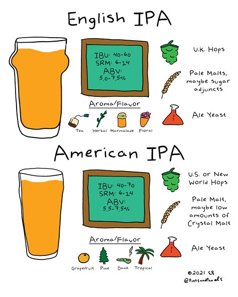 Beer Style Simple Difference Between American Ipa And English Ipa — Pints And Panels