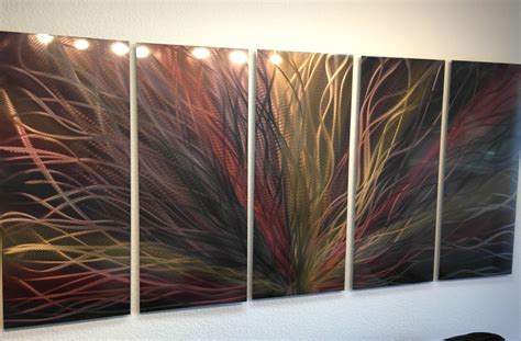 Metal Wall Art Home Decor Radiance Bronze 36x79 Abstract Etsy