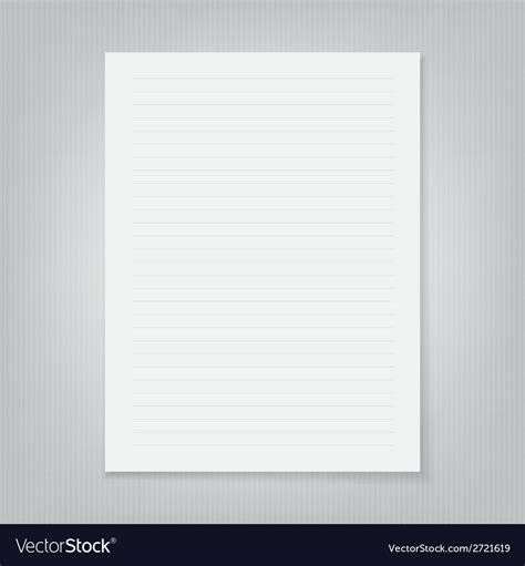 Blank Sheet Of Paper Royalty Free Vector Image
