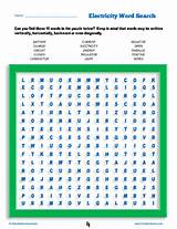 Electricity Word Search Images