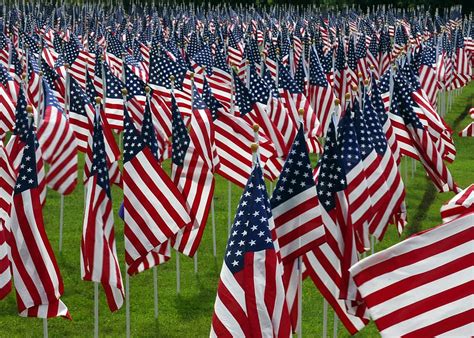 Hd Wallpaper Usa National Flags American Flags Cemetery Graves
