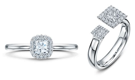 This is where the cushion cut name comes from. Cushion Cut & Princess Cut Engagement Rings by Andrew Geoghegan