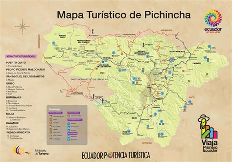 Mapa Turístico De Atracciones En Quito Pichincha Ecuador Planetandes