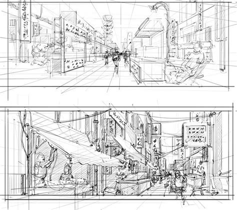 5 Steps To Start Drawing A Scene In Perspective Perspective Drawing