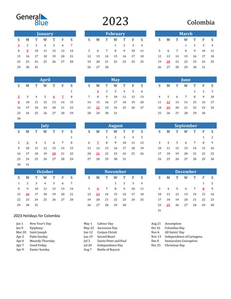 2023 Colombia Calendar With Holidays Incredible Calendario Festivos