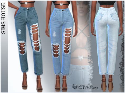 The Sims Resource Womens Ripped Jeans