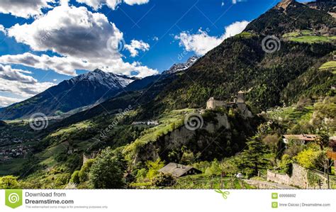 Schloss Tirol Stock Photo Image Of Dorf Dtirol Castle 69998892