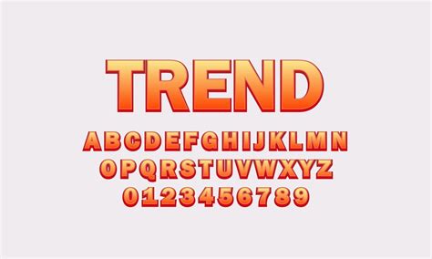 Trend Font Alphabet 2974483 Vector Art At Vecteezy