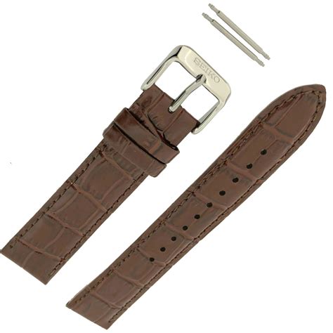 Seiko Seiko Mens Leather Strap Brown 20mm Factory Original Watch