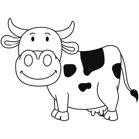 Cow Coloring Pages Printable Free Kids Drawing Hub