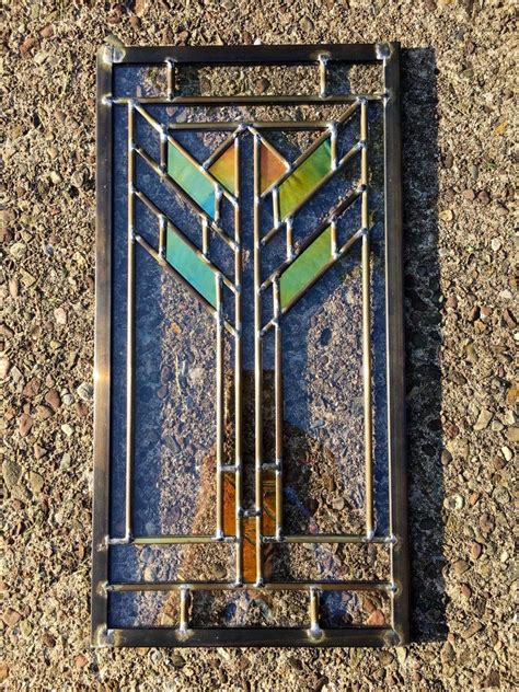 Prairie Style Art Glass Lightscreen Panel Etsy Stained Glass Quilt