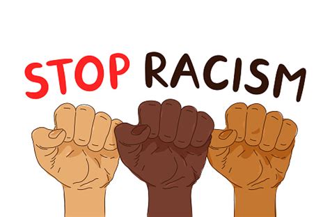 Vetores De Parem A Bandeira De Protesto Contra O Racismo Vetor E Mais Imagens De Antirracismo