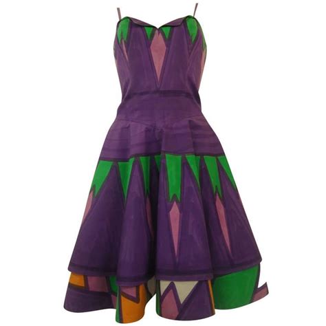 1960s Livio De Simone Multicolored Dress Evening Dresses Vintage