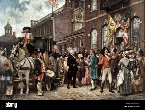 George Washingtons Inauguration At Philadelphia 1793 Stock Photo
