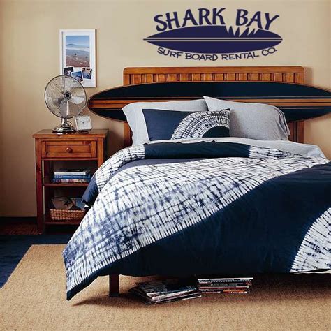 Add it to your kids' bed to create the perfect shark themed bedroom. Surfboard on top of headboard Shark Bay Surf Board Rental ...
