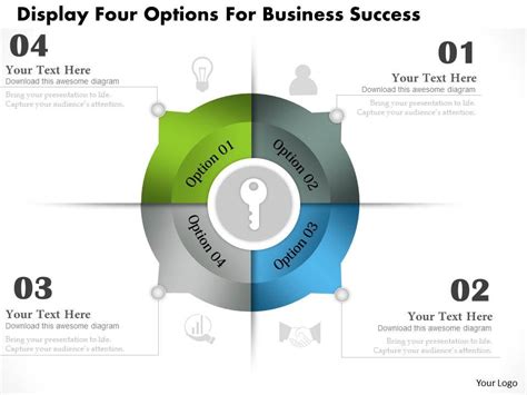 0314 Business Ppt Diagram Display Four Options For Business Success