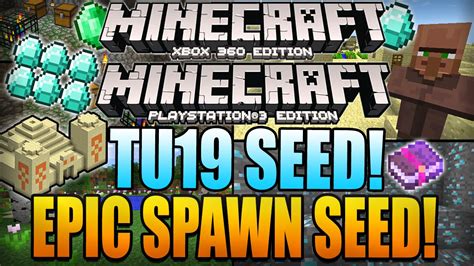 Minecraft Xbox 360 Tu19 Seeds Epic Spawn Seed 6 Diamonds 3 Villages At Spawn Xbox 360 Ps3