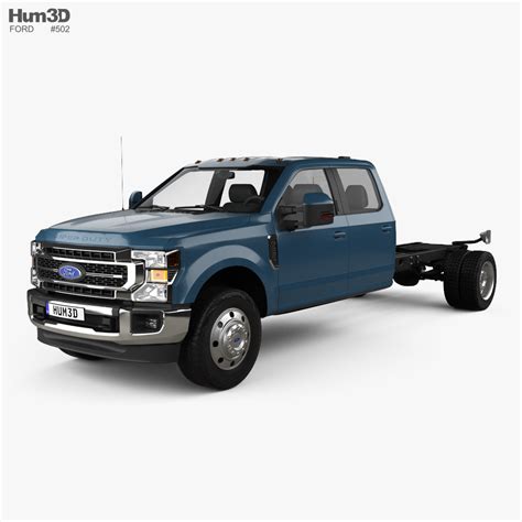Ford F 550 Super Duty Crew Cab Chassis Lariat 2020 3d Model Vehicles