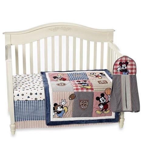 Kidsline Vintage Mickey Mouse 4 Piece Crib Bedding Set And Accessories