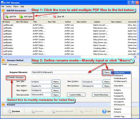 How To Rename Multiple Pdf Files Simultaneously A