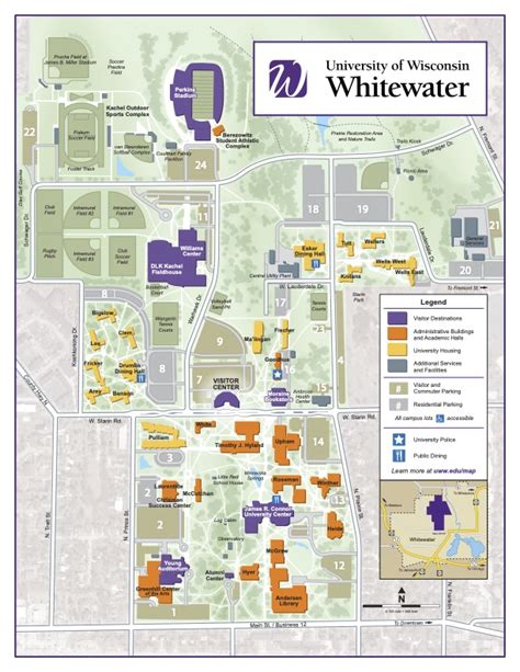 Uw Whitewater Campus Map Verjaardag Vrouw 2020