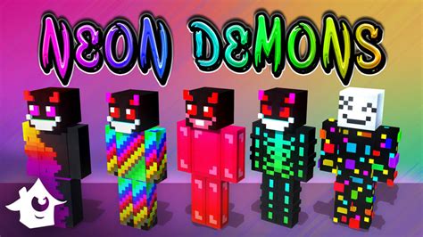 Neon Demons By House Of How Minecraft Skin Pack Minecraft