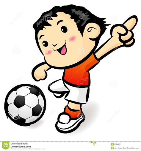 Soccer Games Football Player Character Stock Illustration