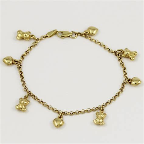 One Charming 14k Yellow Gold Charm Bracelet Gold Charm Bracelet Bracelets Gold