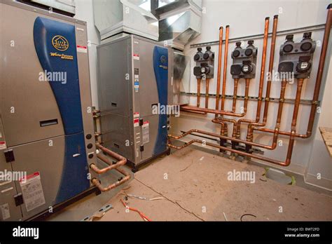 Geothermal Heat Pump In New Residential Construction Building