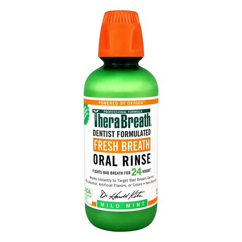 Therabreath 24 Hour Fresh Breath Oral Rinse Mild Mint 160 Fl Oz