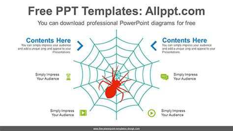 Spider Web Powerpoint Diagram For Free