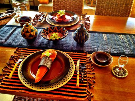 My African Table Setting African Decor African Home Decor African Theme