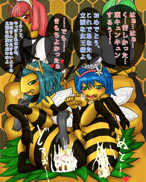 Rule 34 2014 After Sex Arthropod Bee Blue Hair Blush Clothed Clothing