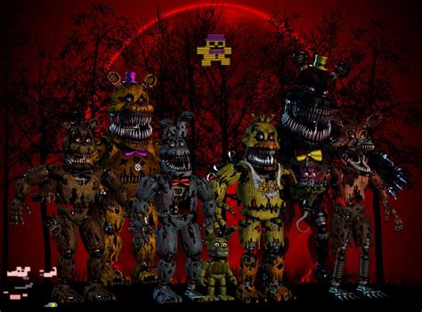 All Fnaf 4 Original Nightmares Wallpaper By Destroychaos On Deviantart