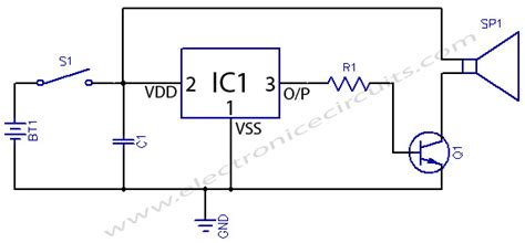 Very easy to connect with micro controllers and interesting one too. Alarm Generator Project Using UM66TXXL CMOS IC ...