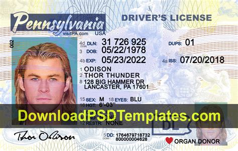 Fake Driving License Templates Psd Files In Georgia Id Card Template