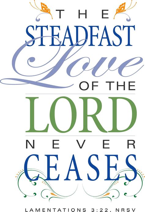 The Steadfast Love Of The Lord Never Ceases Lamentations 322