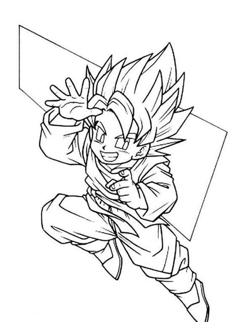 Dragon ball z pages with stance general games. Cute Goku Super Saiyan 2Form In Dragon Ball Z Coloring ...