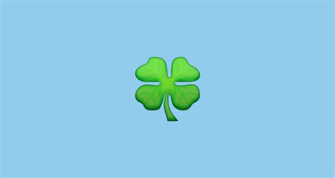 🍀 Four Leaf Clover Emoji On Apple Ios 9 3