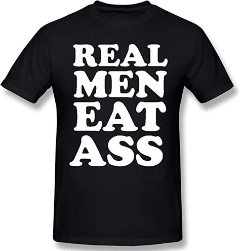 Real Men Eat Ass Mens Short Sleeve T Shirts Graphic Top For Men S 6xl